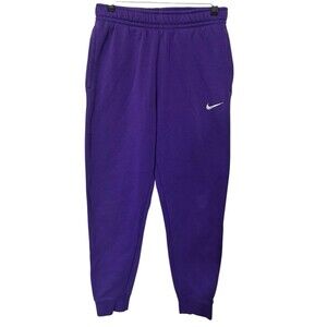 Nike Club Men's Training Joggers Sweatpants Purple Fleece Drawstring  S